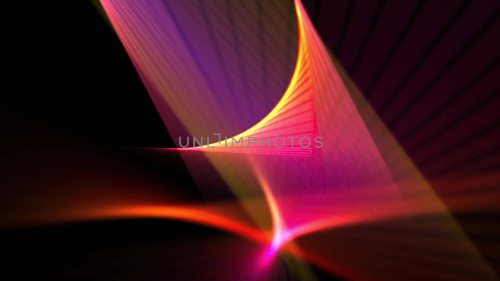 3d illustration - Hypnotic grid of lines creates geometric patterns. Computer graphics