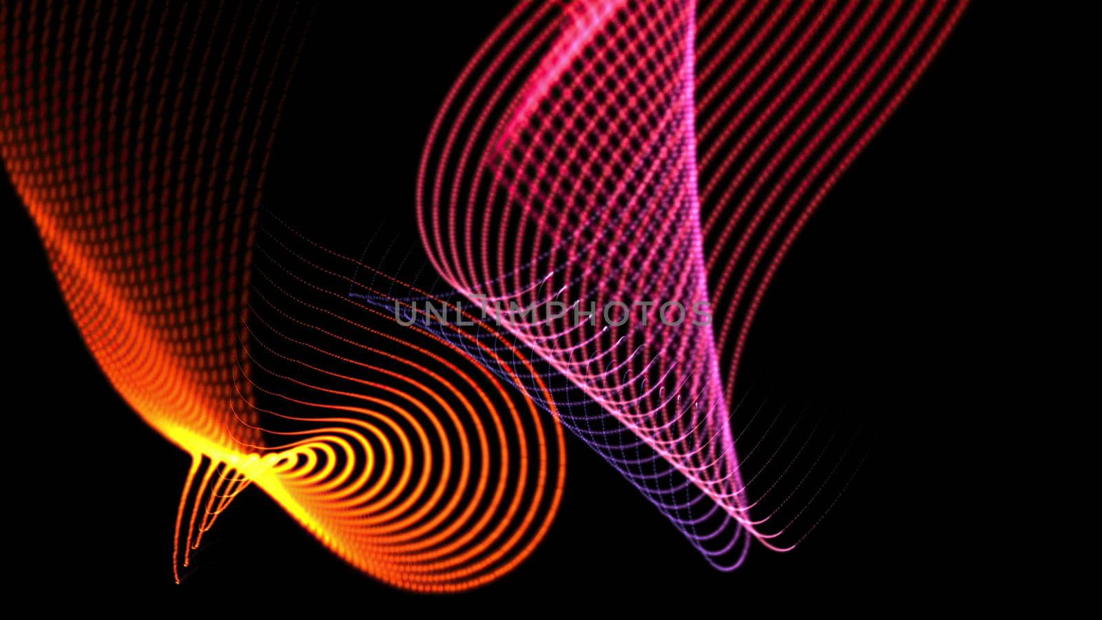 3d illustration - Hypnotic grid of lines creates geometric patterns. Computer graphics by vitanovski