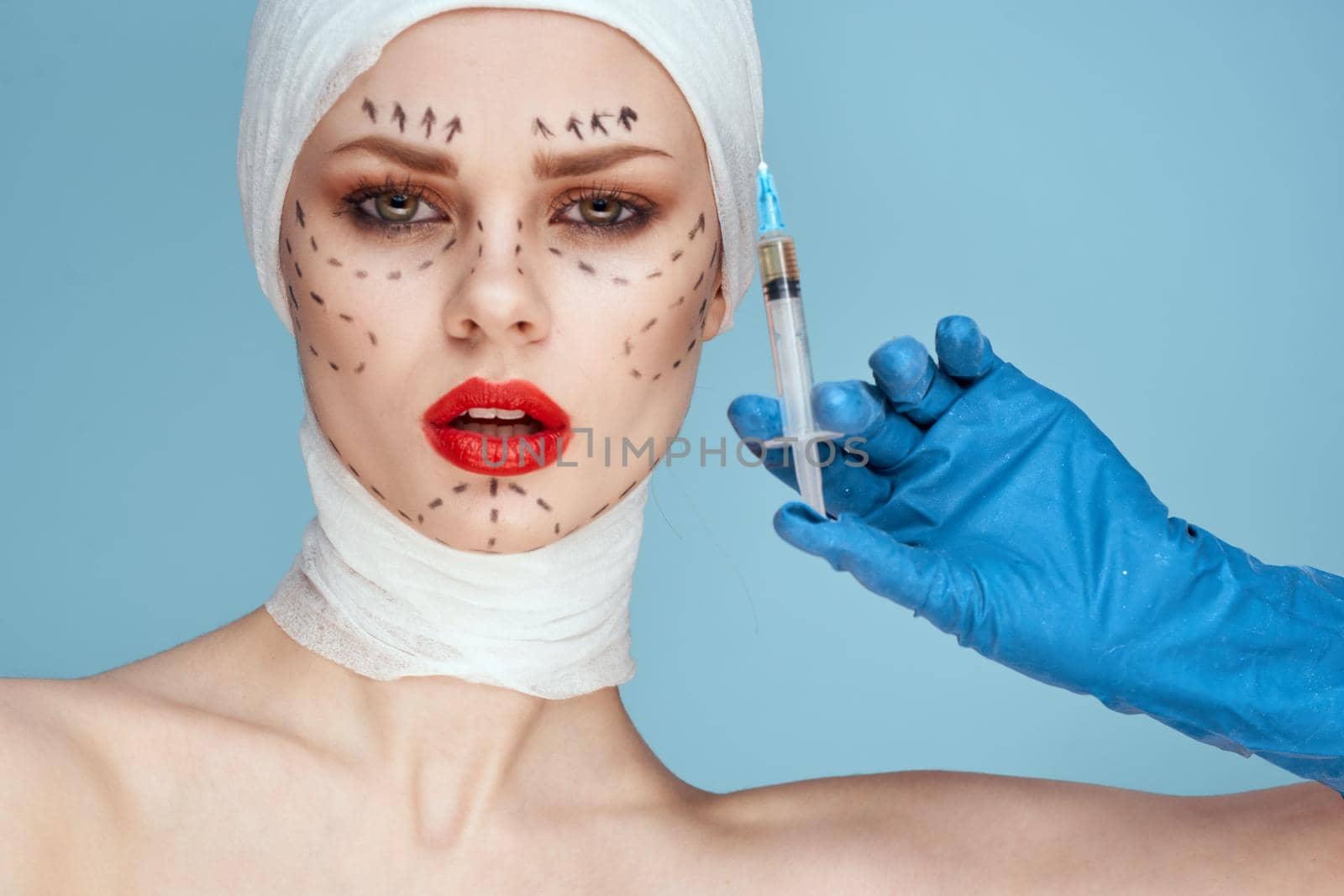 portrait of a woman rejuvenation facial injection cosmetic procedures studio lifestyle by Vichizh