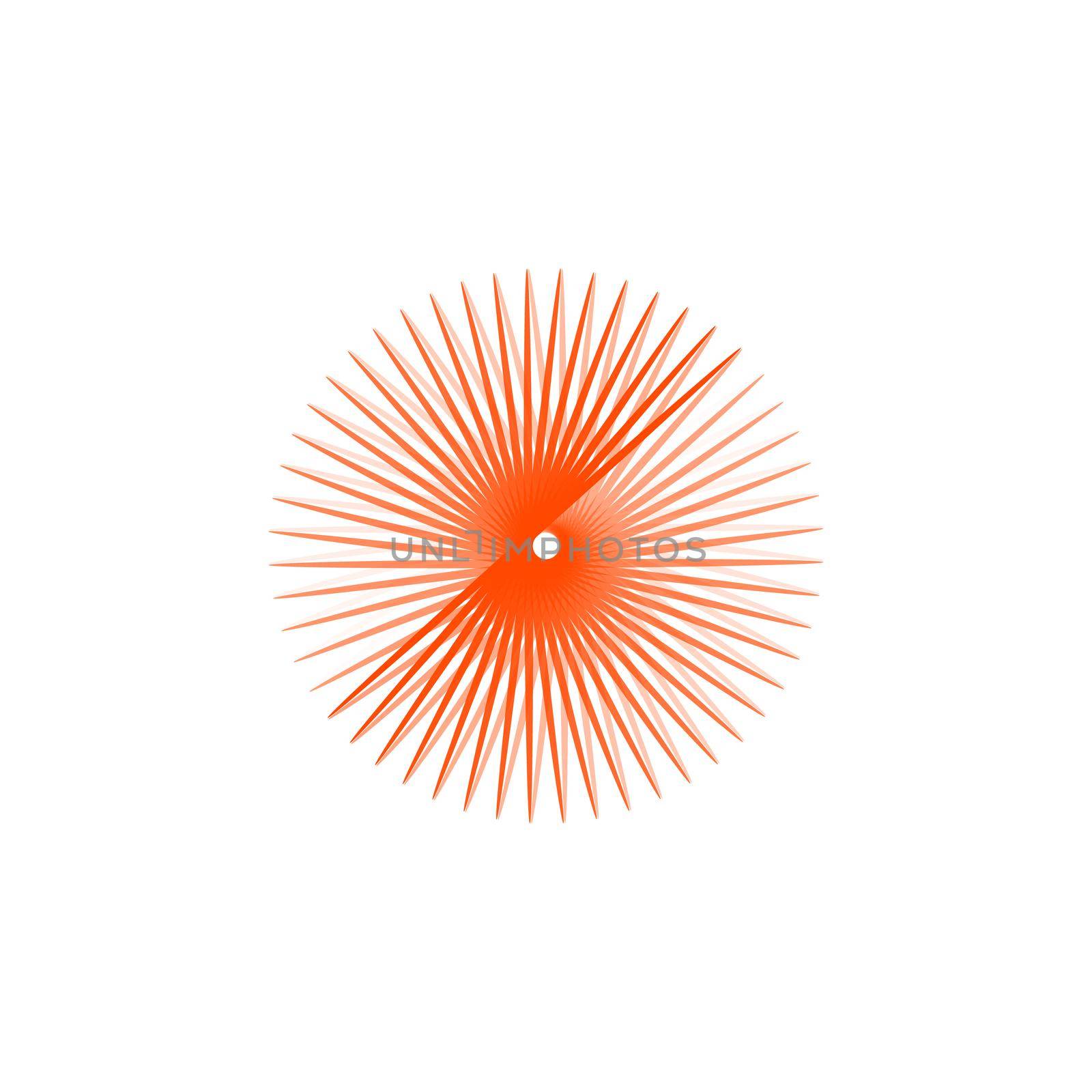 Creative vector illustration of geometric sun beams. Stock Vector illustration isolated