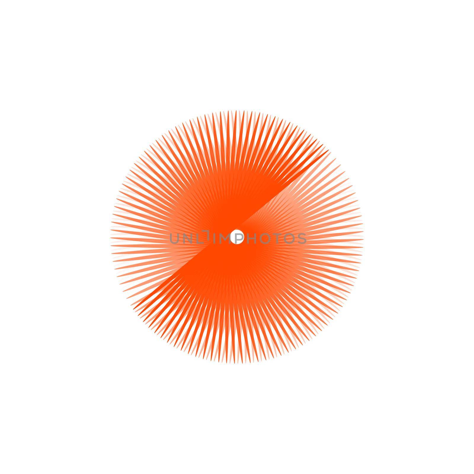 Creative vector illustration of geometric sun beams. Stock Vector illustration isolated
