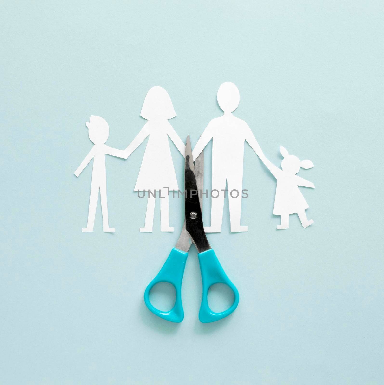 family divorce paper shape. High quality photo by Zahard