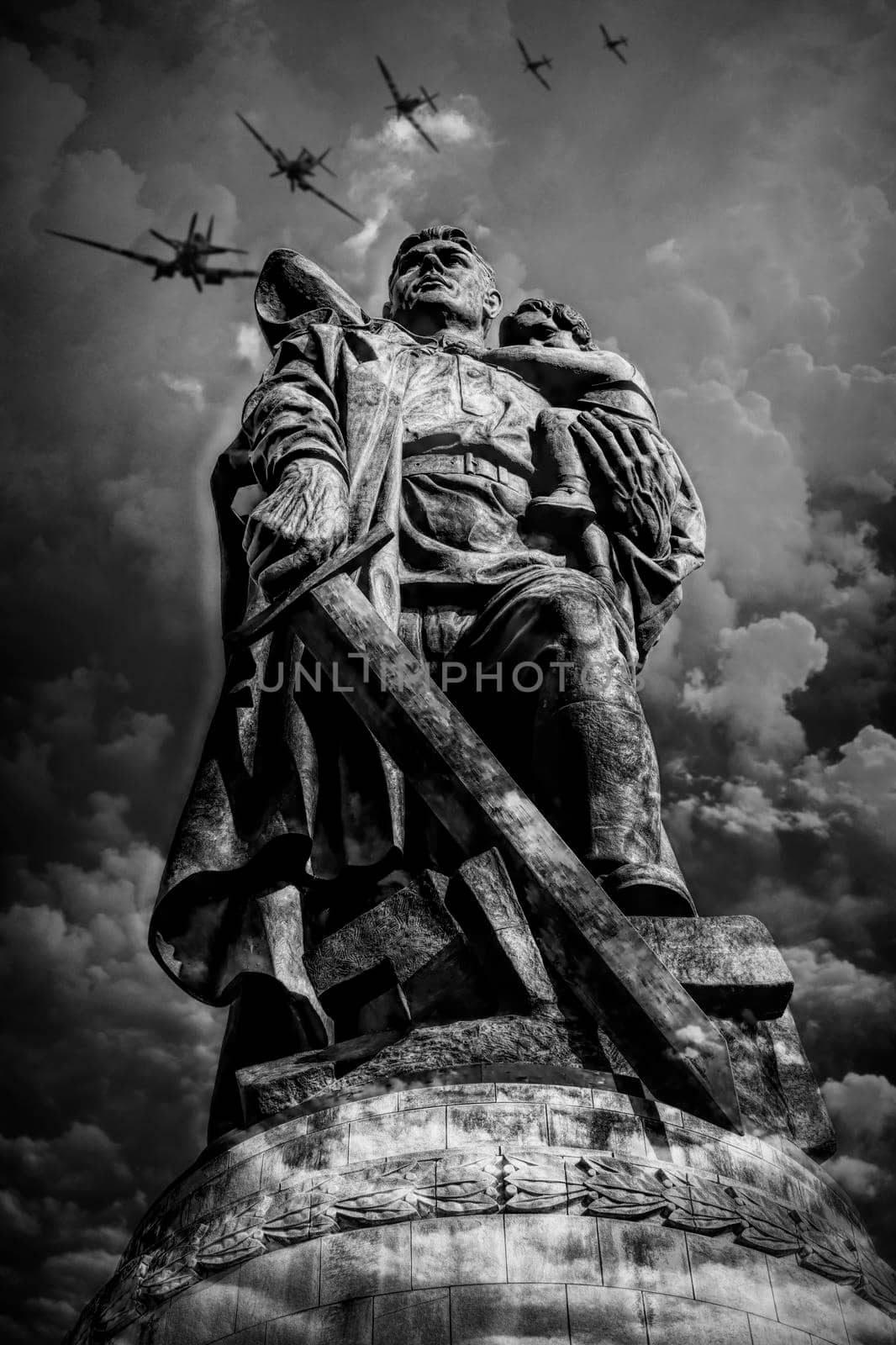 The main statue in the Soviet War Memorial - Treptower Park. Berlin, Germany by ankarb