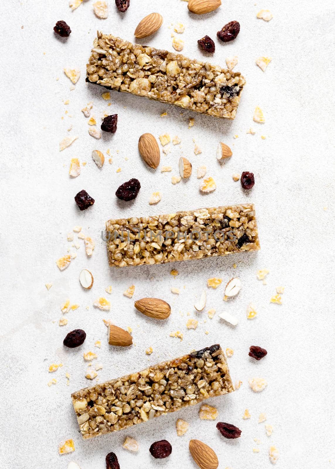 top view cereal bars. High quality photo by Zahard
