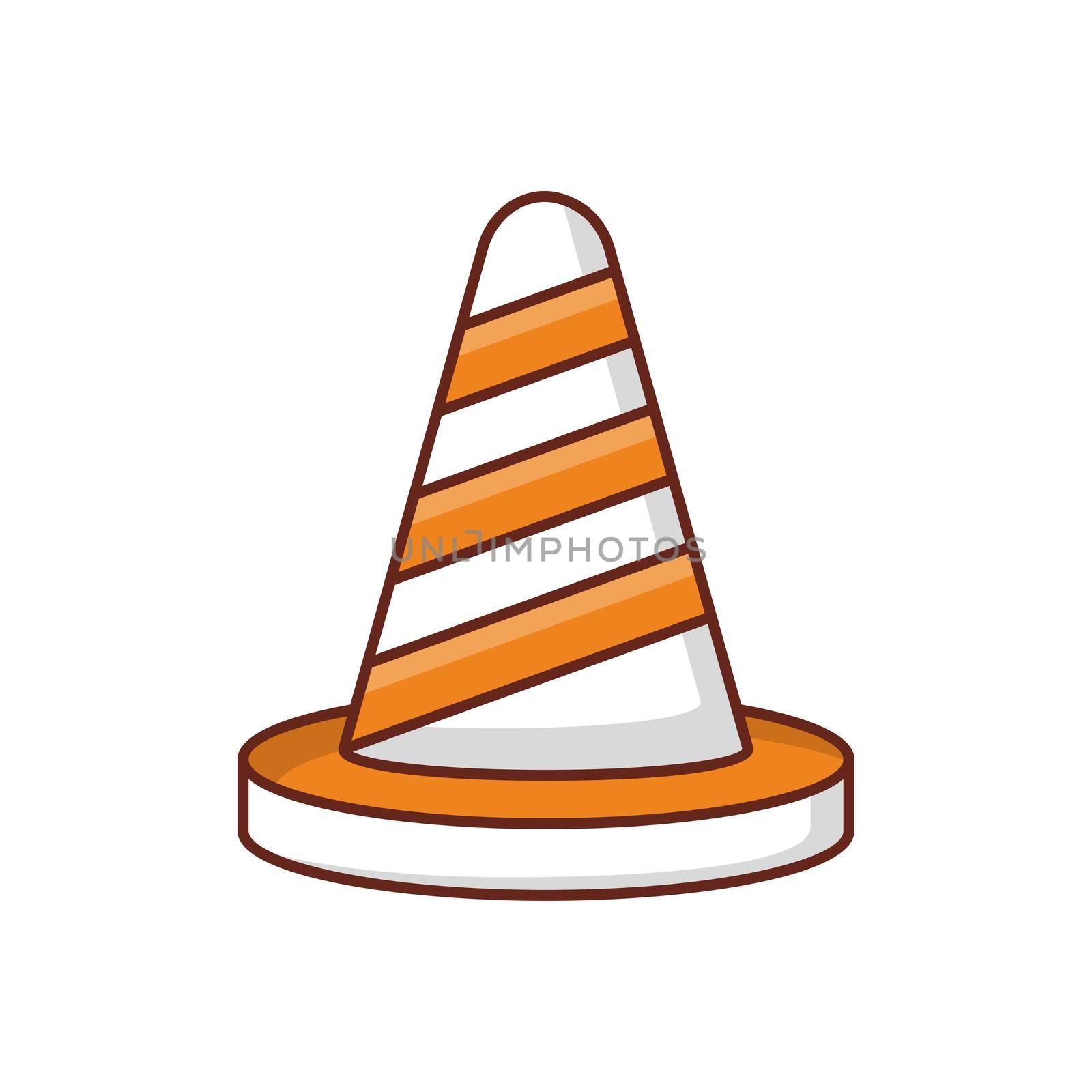 cone vector flat color icon