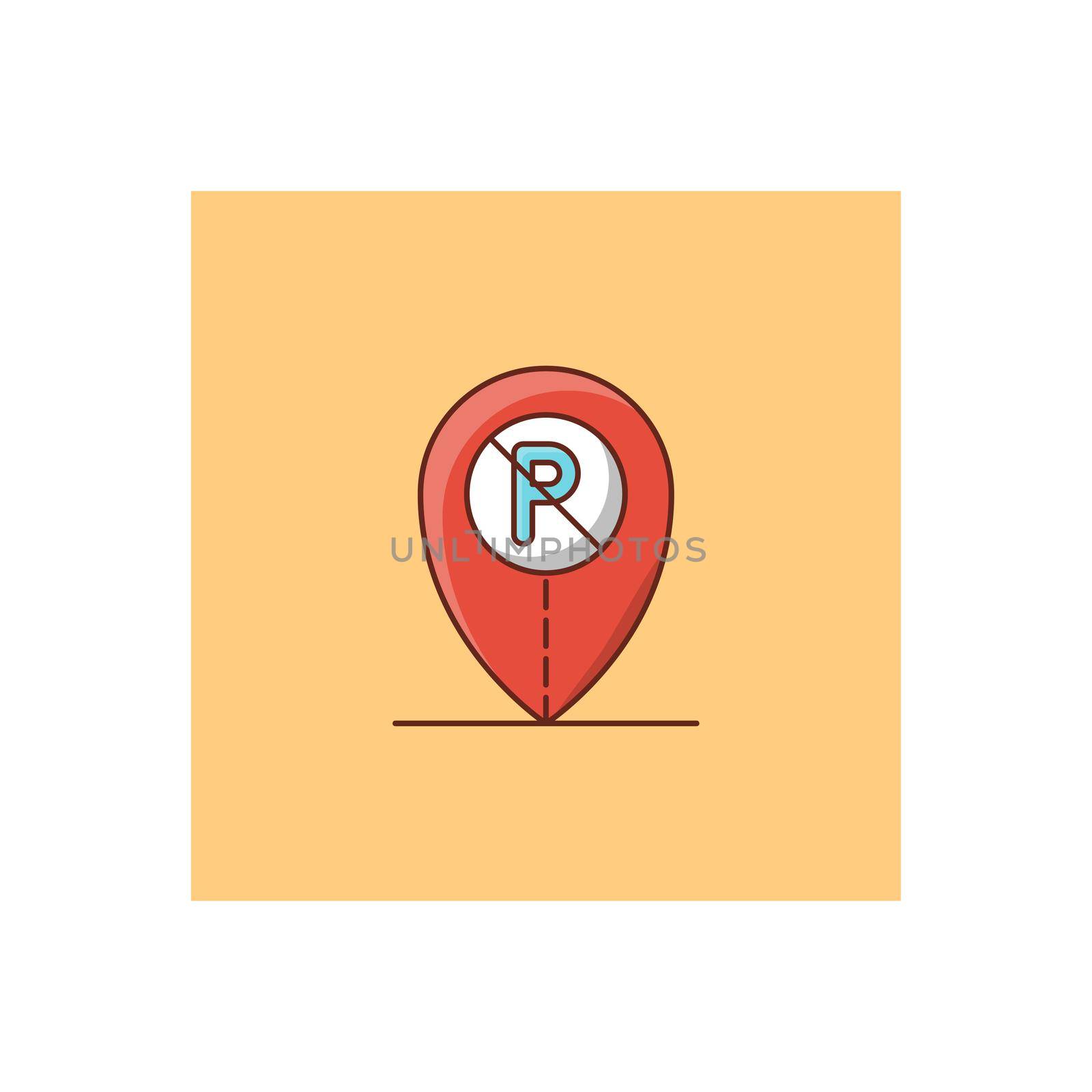 location vector flat color icon