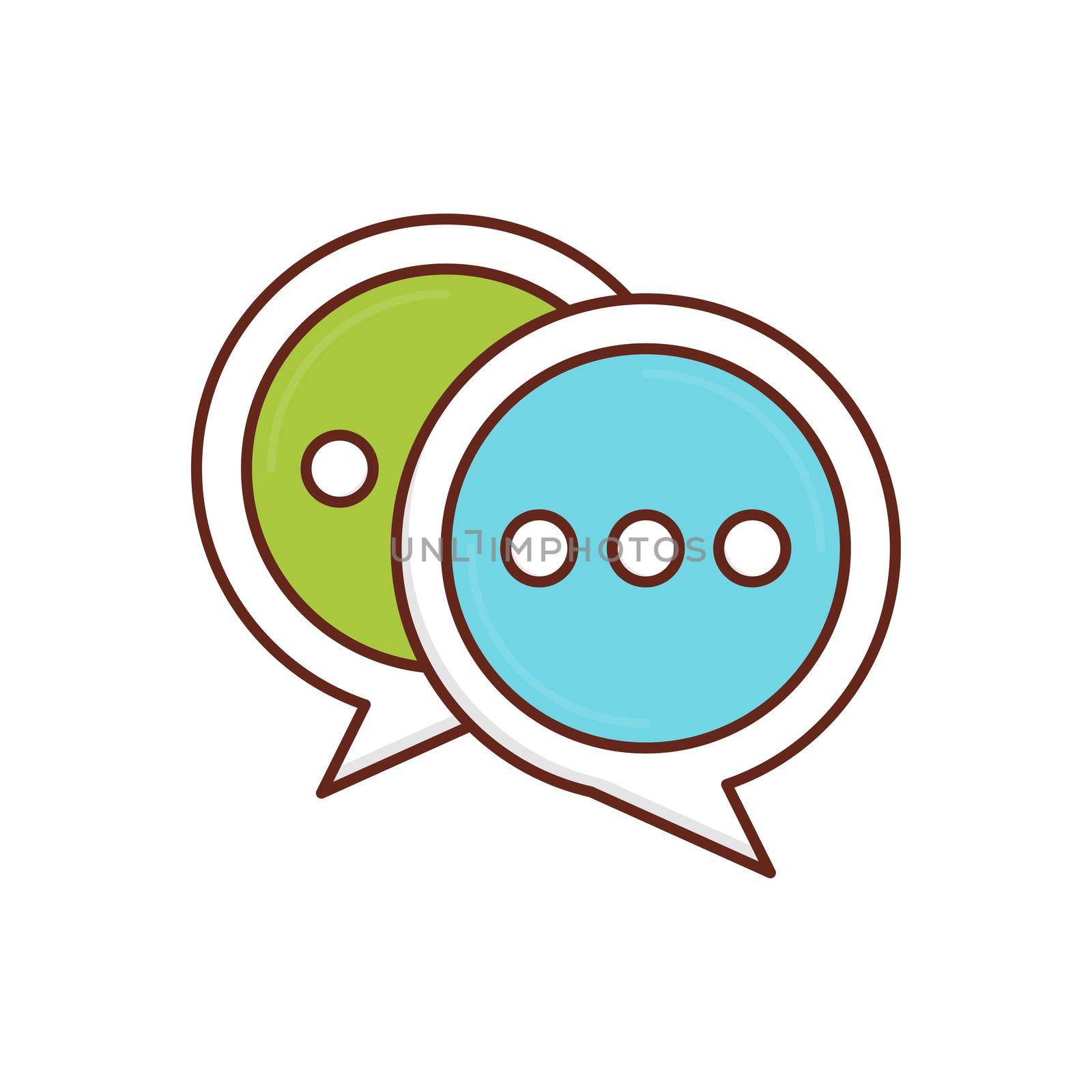 chat vector flat colour icon