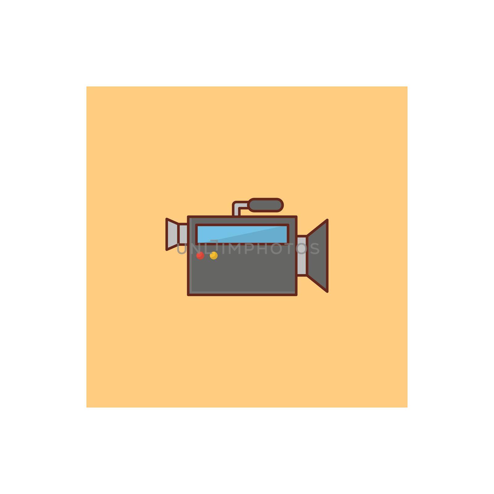 camera vector flat colour iconw