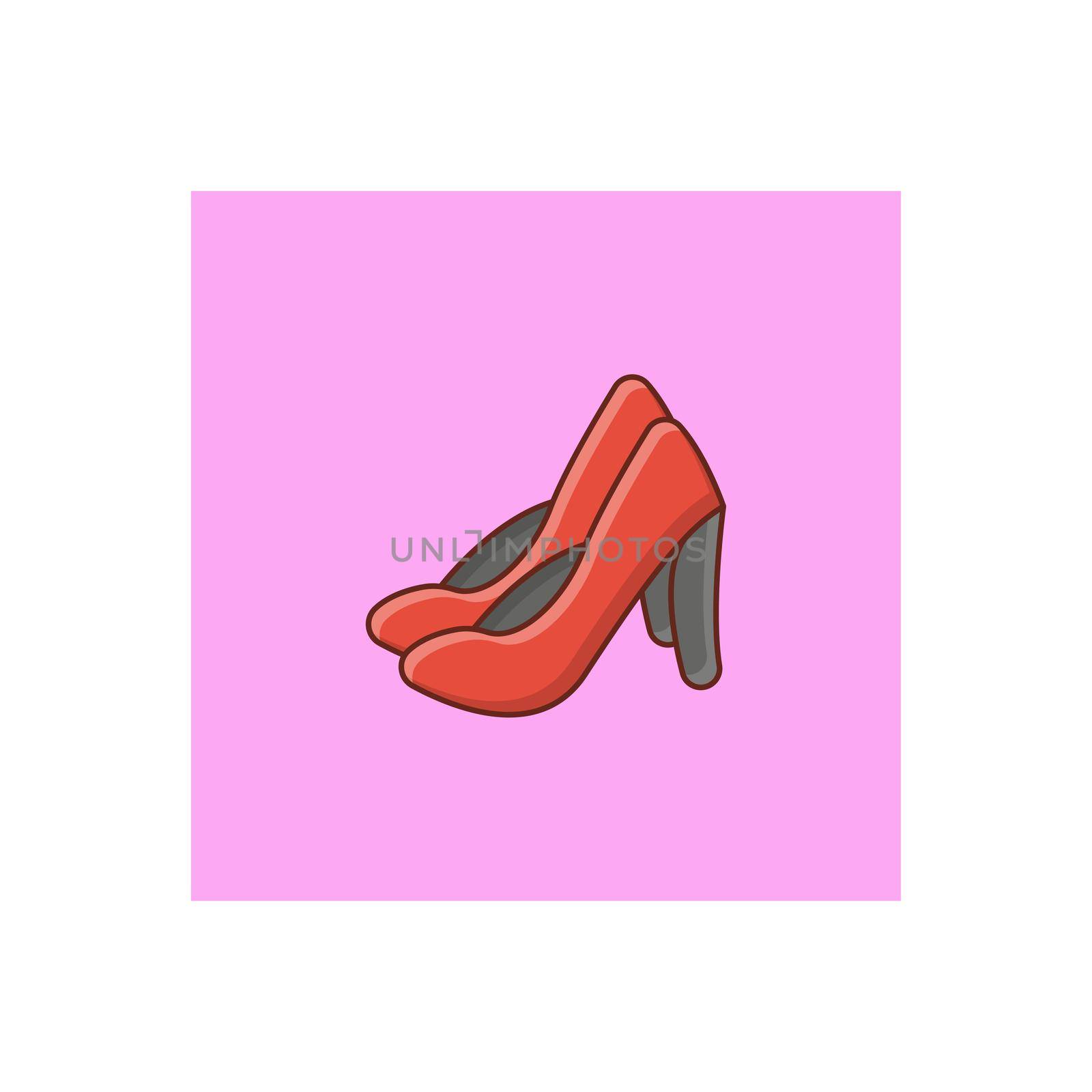 heel Vector illustration on a transparent background. Premium quality symbols.Vector line flat color icon for concept and graphic design.