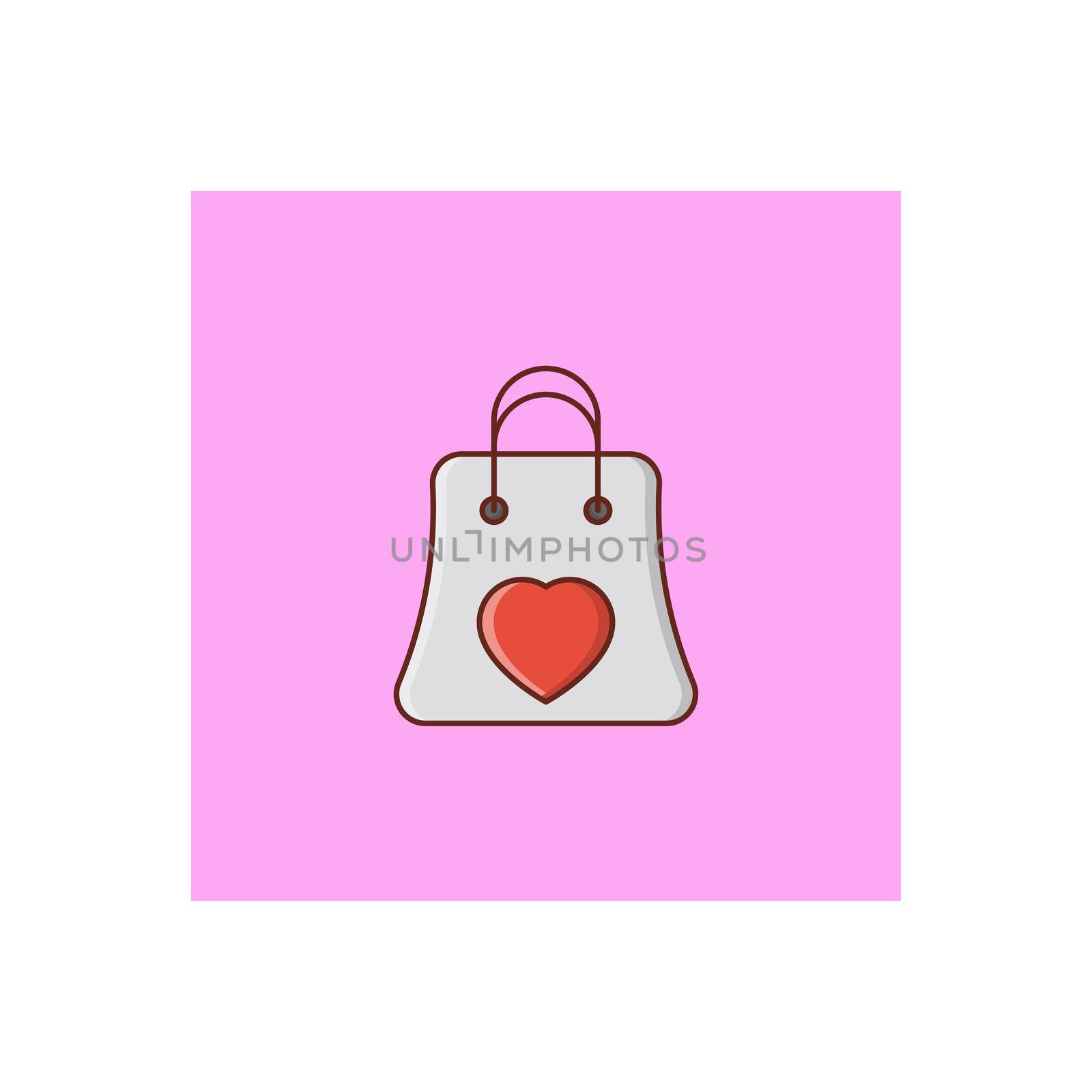 bag Vector illustration on a transparent background. Premium quality symbols.Vector line flat color icon for concept and graphic design.