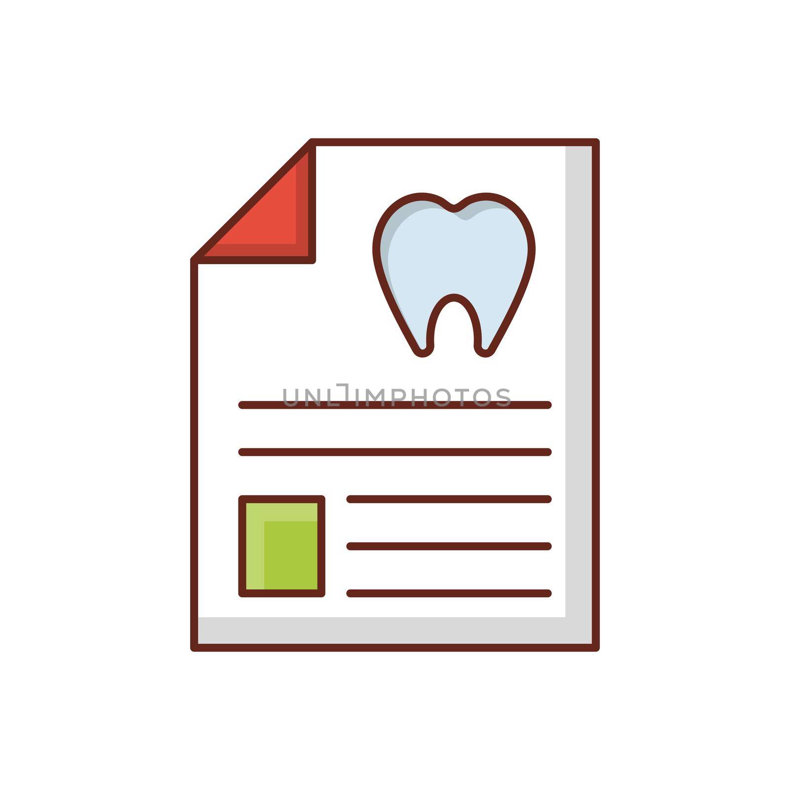 dental Vector illustration on a transparent background. Premium quality symbols.Vector line flat color icon for concept and graphic design.