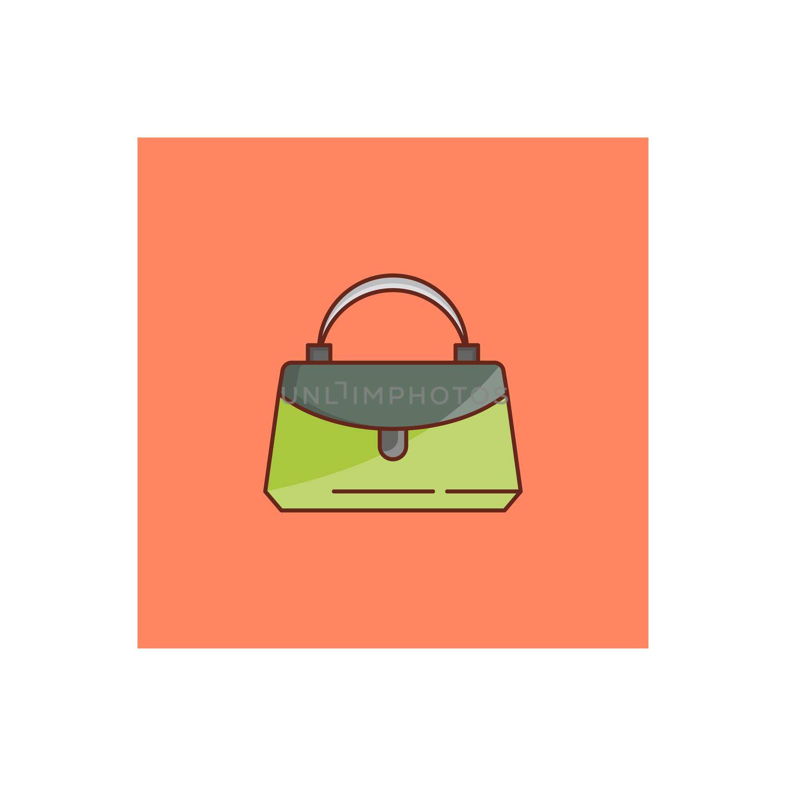 purse Vector illustration on a transparent background. Premium quality symbols.Vector line flat color icon for concept and graphic design.