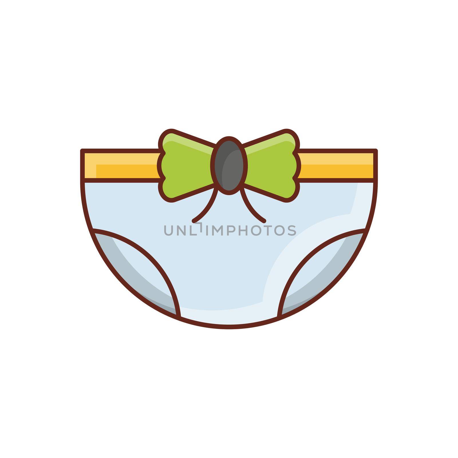 underwear Vector illustration on a transparent background. Premium quality symbols.Vector line flat color icon for concept and graphic design.