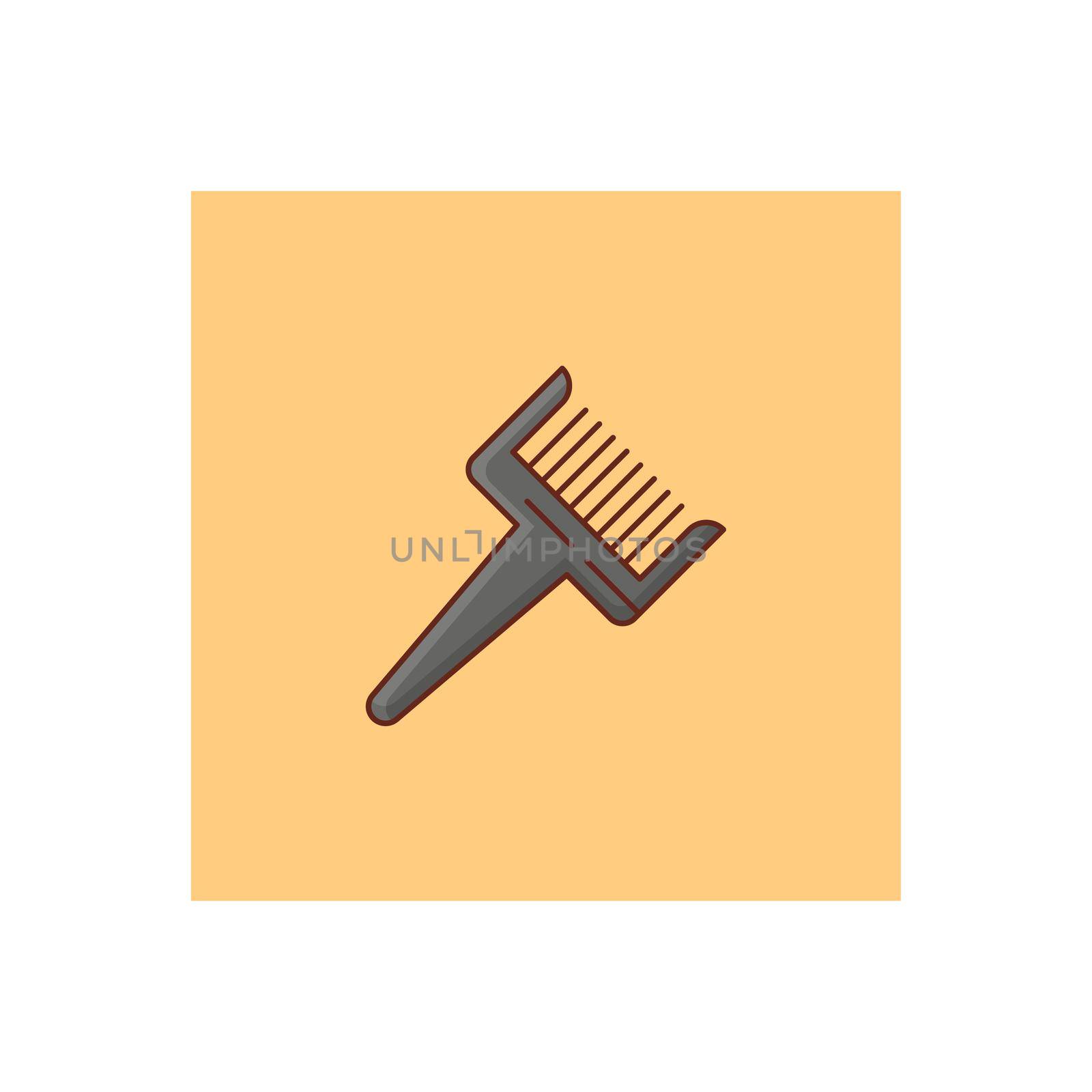 comb Vector illustration on a transparent background. Premium quality symbols.Vector line flat color icon for concept and graphic design.
