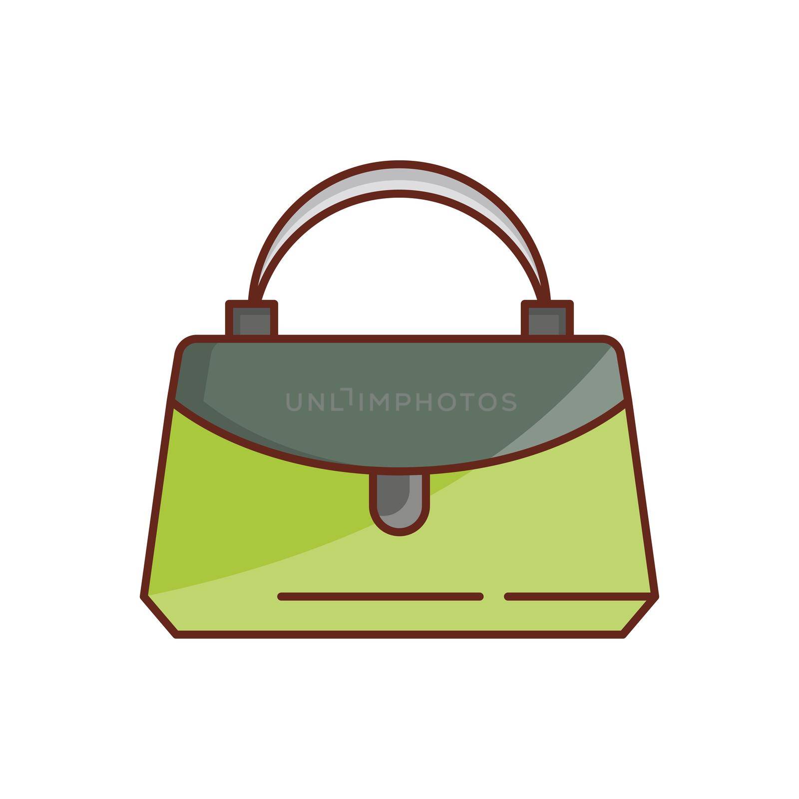 purse Vector illustration on a transparent background. Premium quality symbols.Vector line flat color icon for concept and graphic design.
