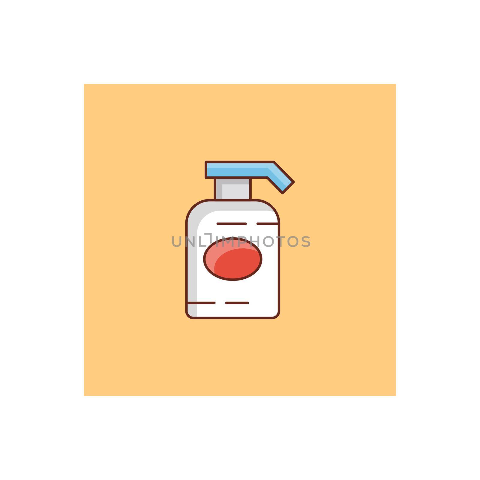 shampoo Vector illustration on a transparent background. Premium quality symbols.Vector line flat color icon for concept and graphic design.