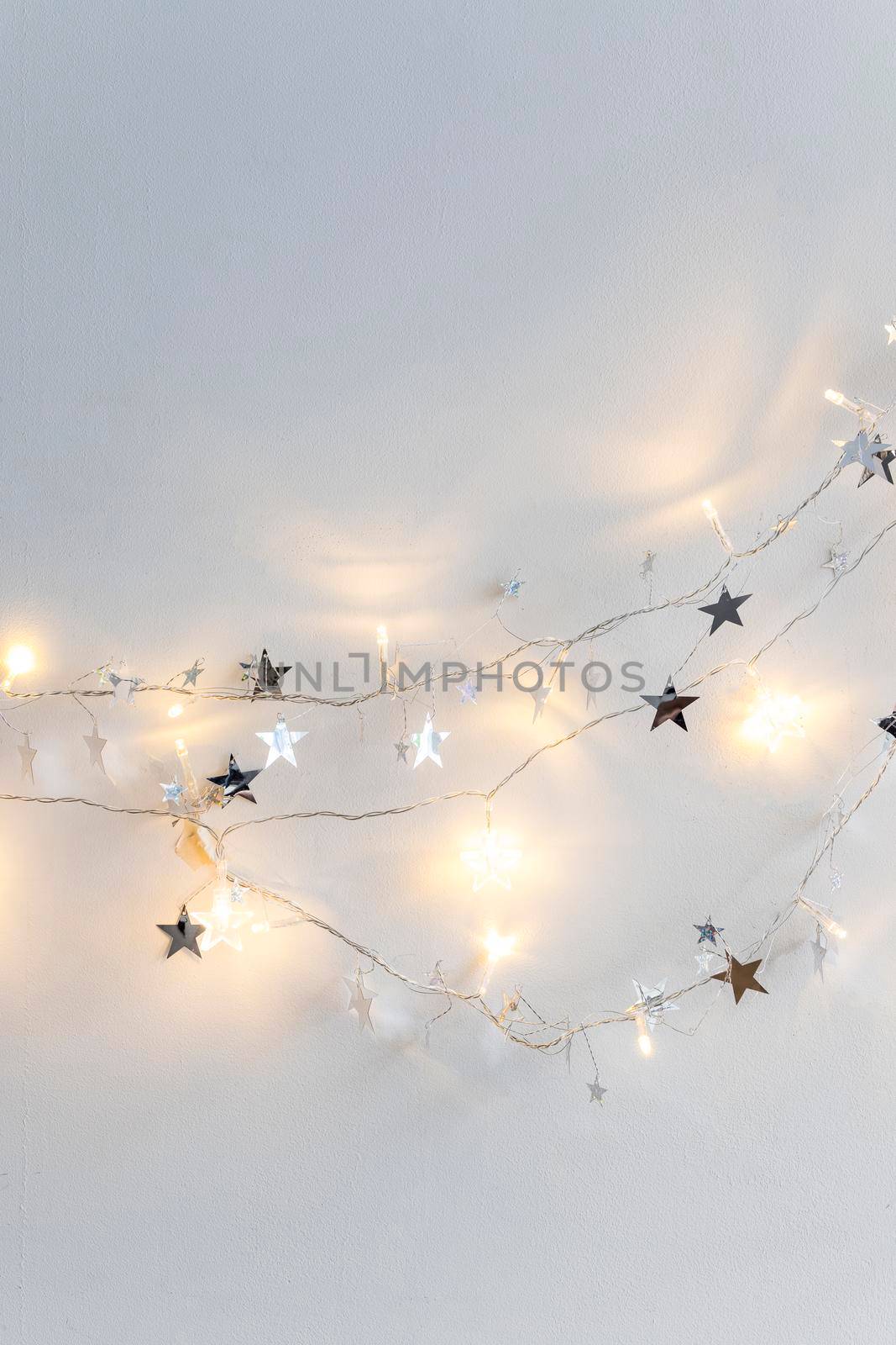 fairy lights ornament stars. High resolution photo
