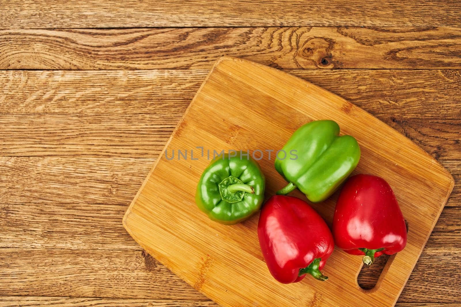 vegetables on a cutting board kitchen pepper healthy food. High quality photo