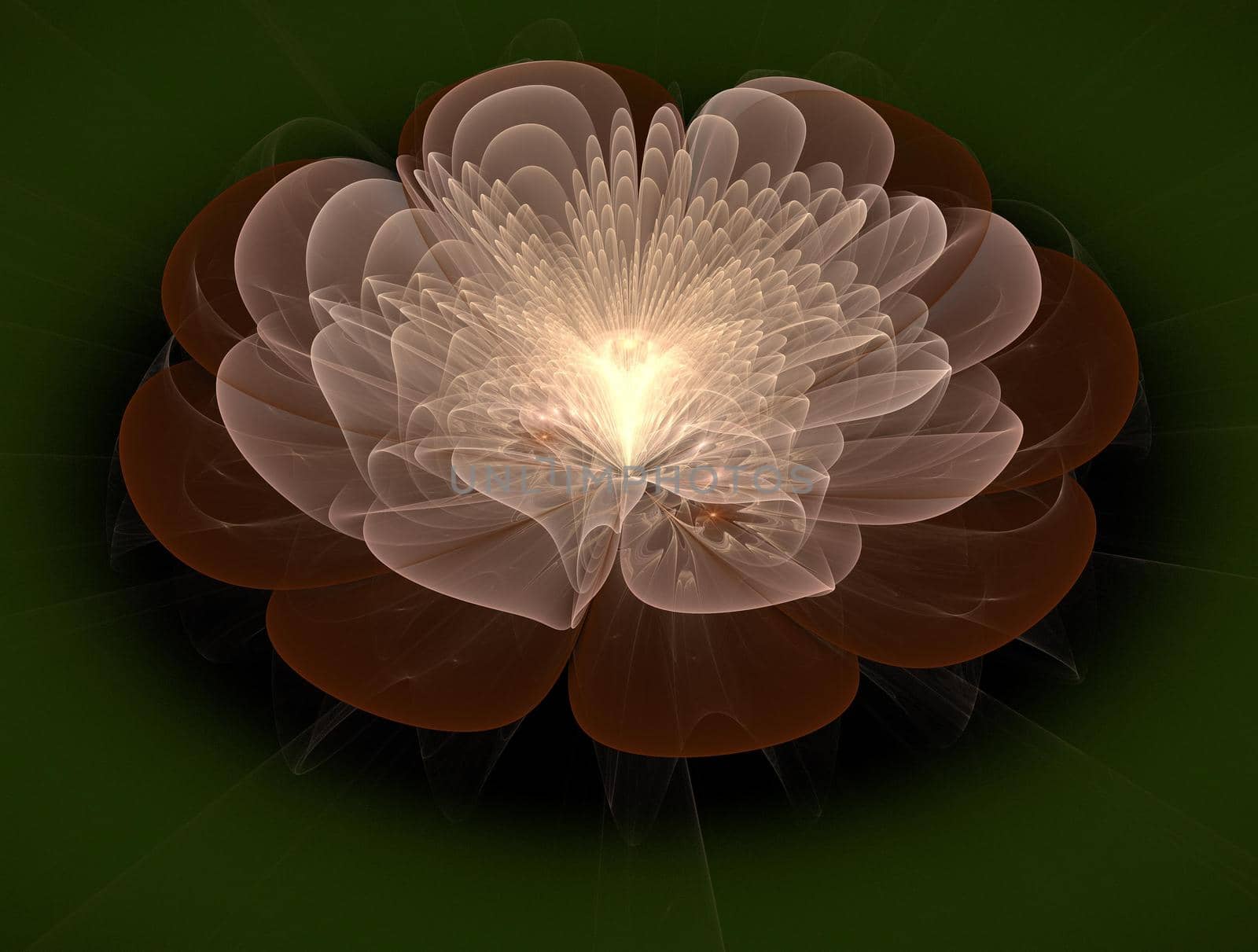 Imaginatory lush fractal texture image abstract background