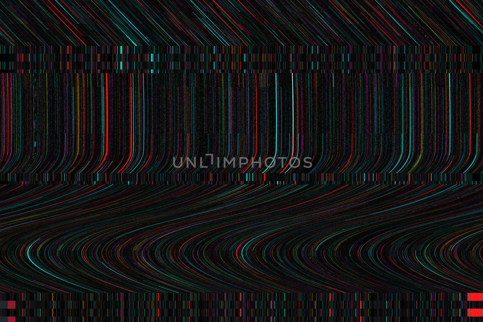 Glitch Noise psychedelic background Old TV screen error Digital pixel noise abstract design. Photo glitch. Television signal fail. Technical problem grunge wallpaper Retro