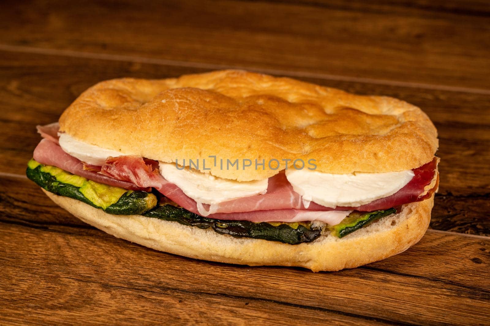stuffed focaccia with cold cuts and vegetables by carfedeph