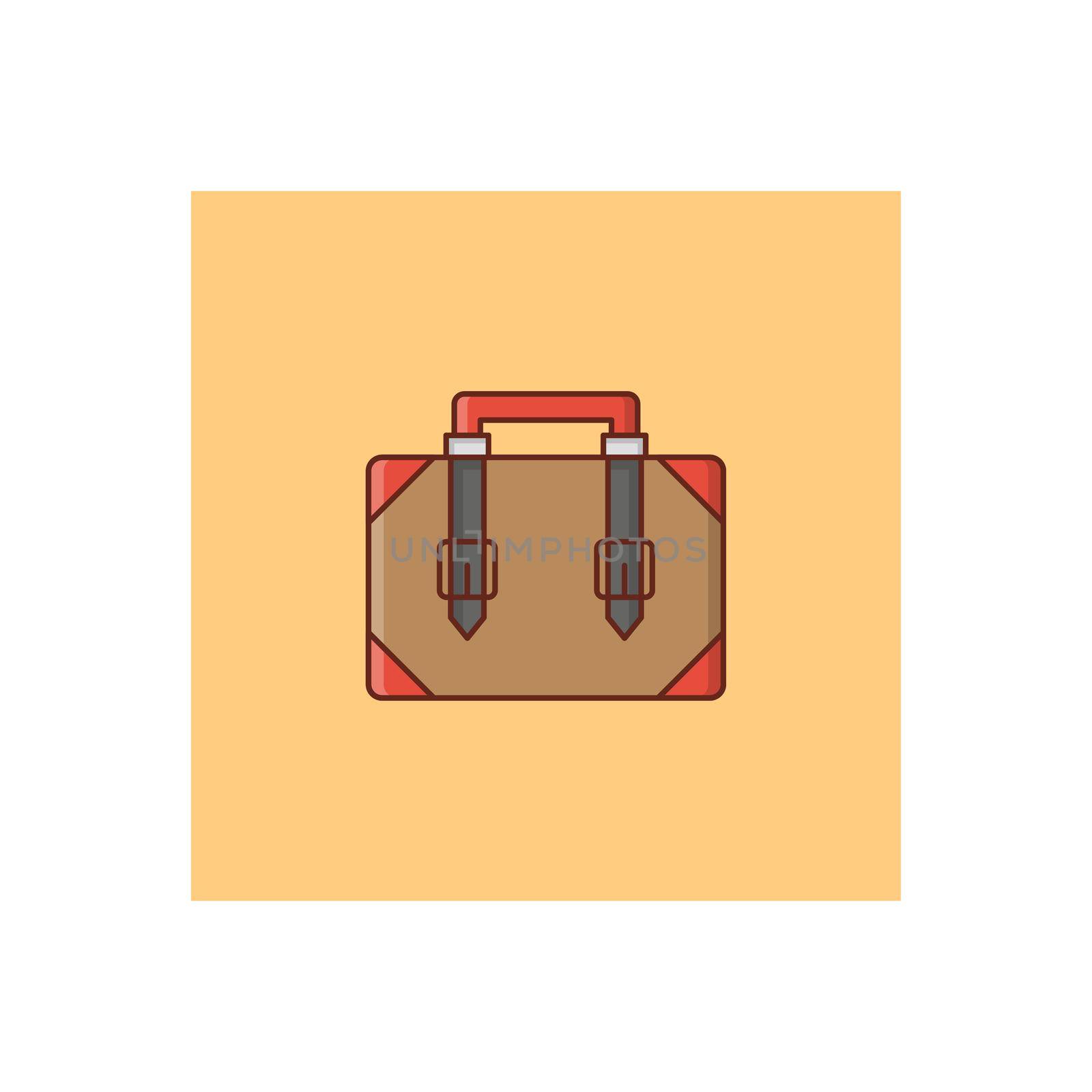 luggage Vector illustration on a transparent background. Premium quality symbols. Vector Line Flat color icon for concept and graphic design.