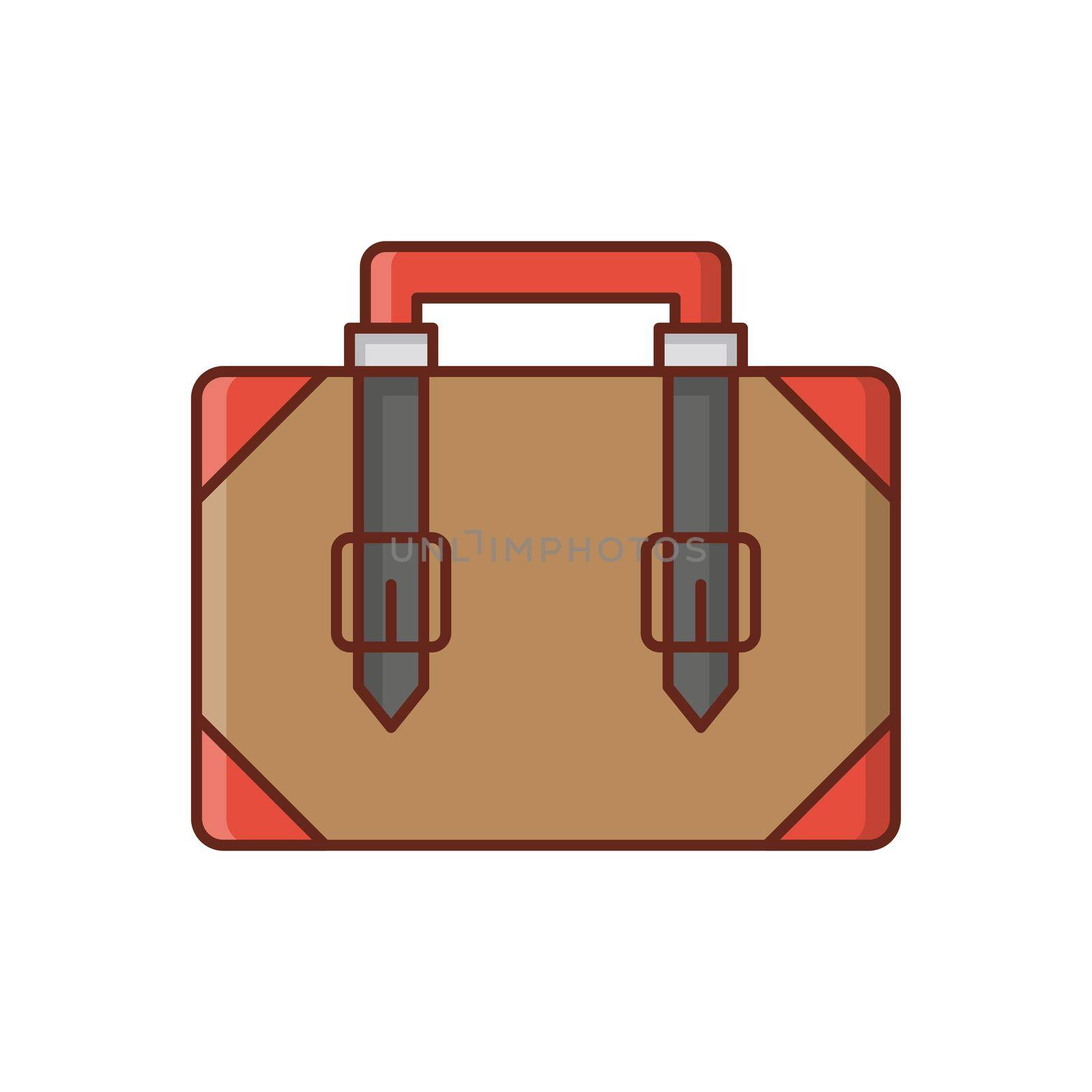 luggage Vector illustration on a transparent background. Premium quality symbols. Vector Line Flat color icon for concept and graphic design.