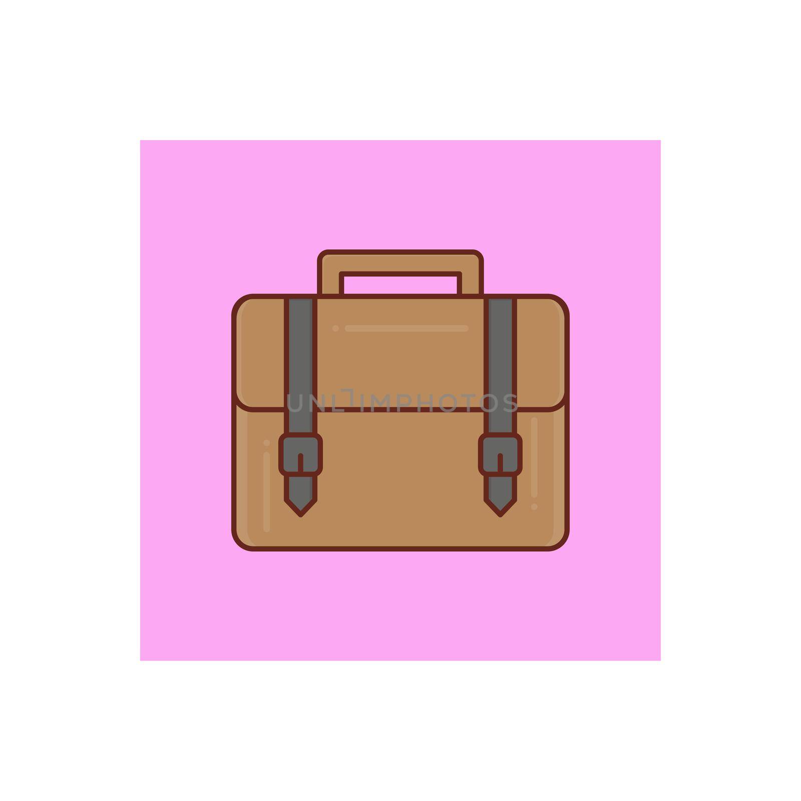 luggage vector flat color icon