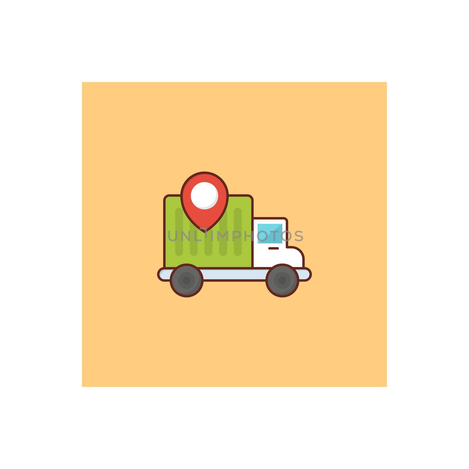 location vector flat color icon