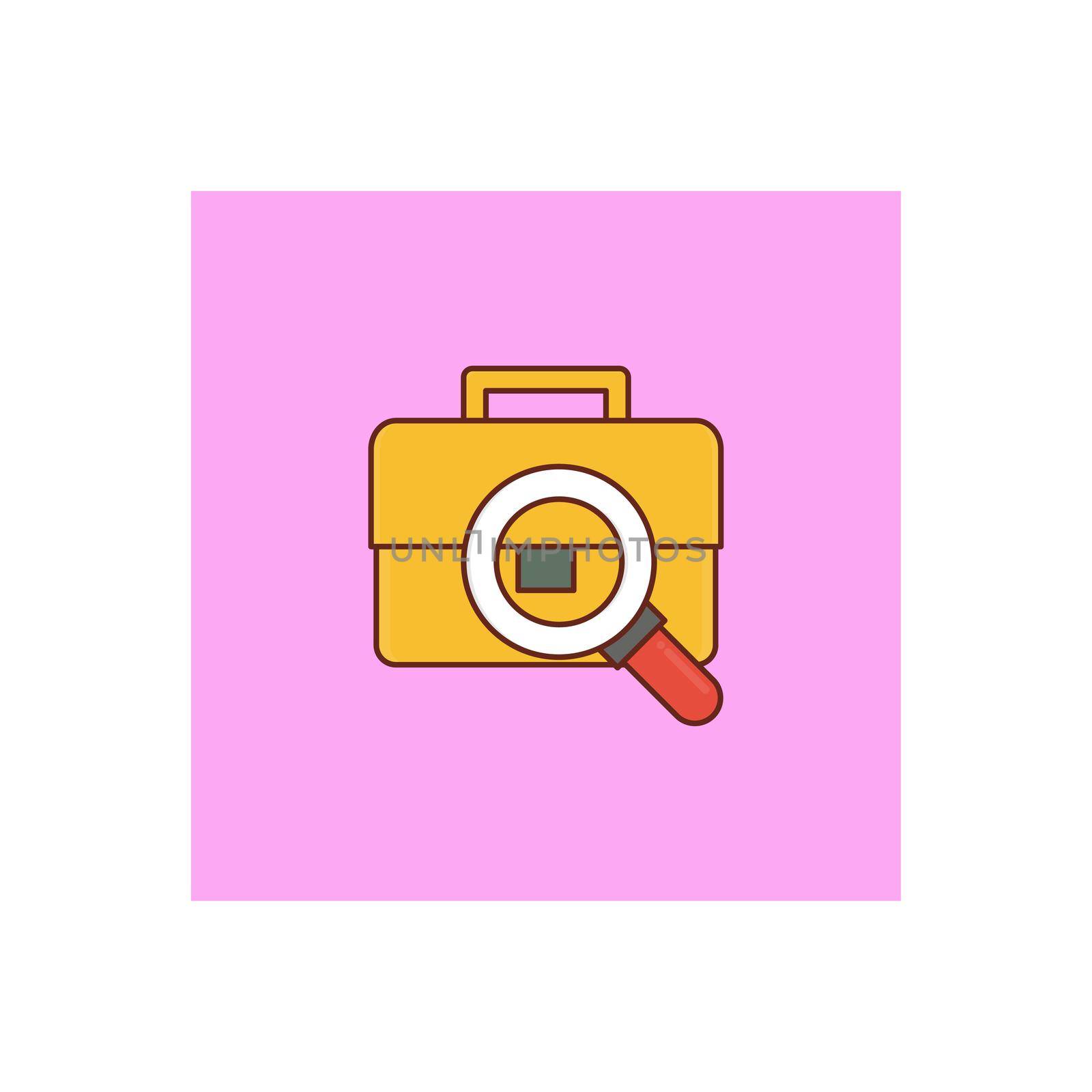 search vector flat color icon