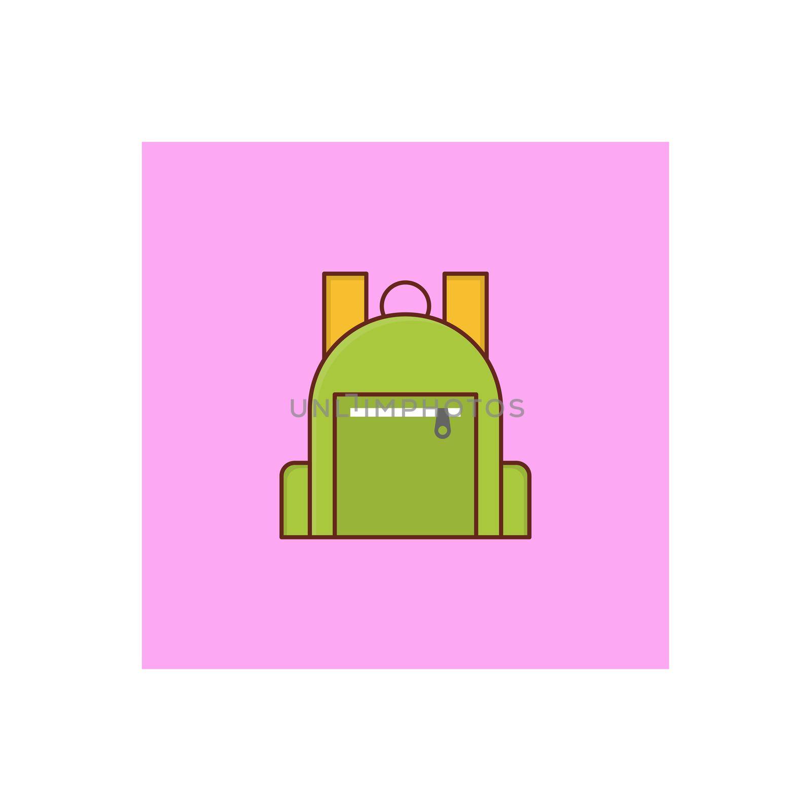 bag vector flat color icon
