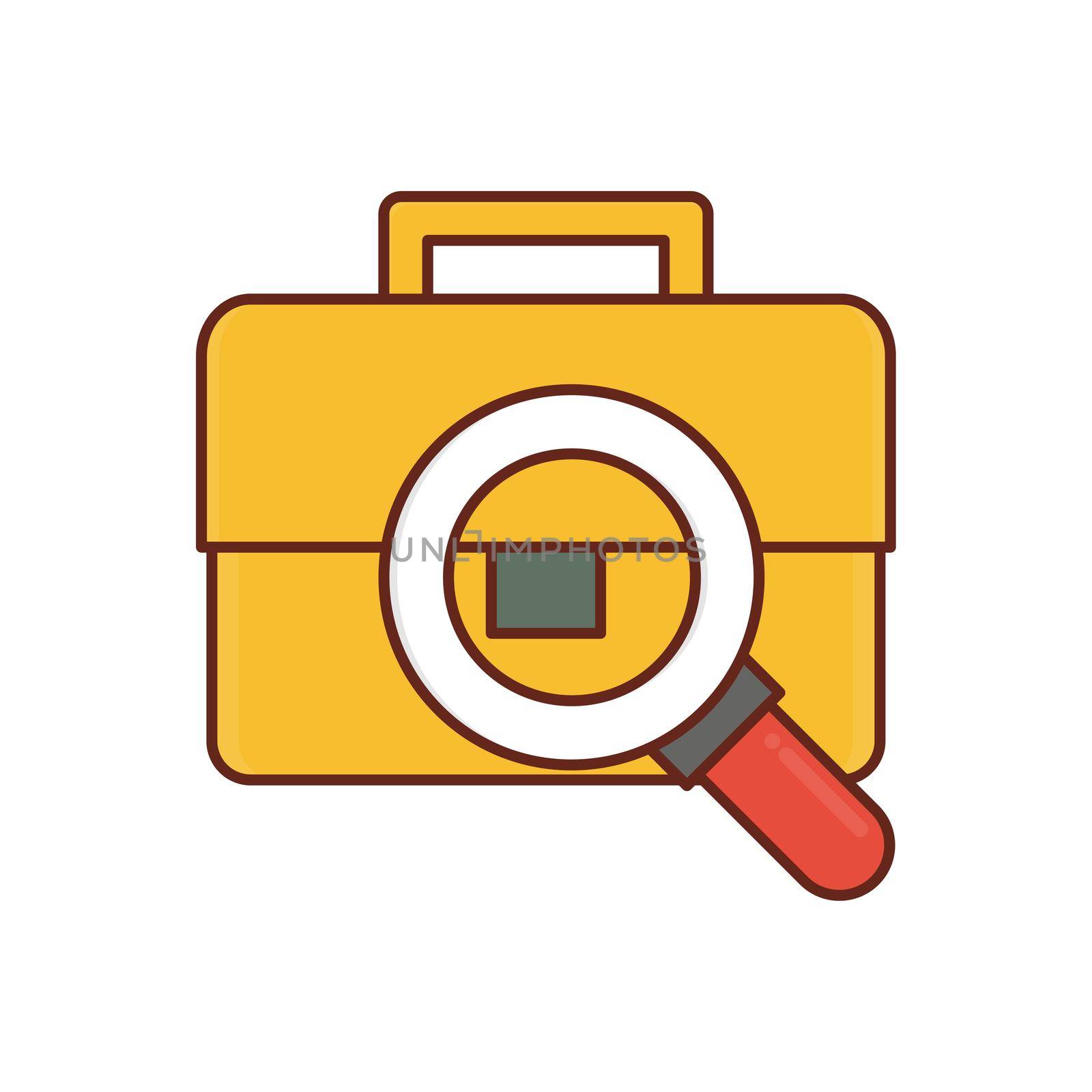 search vector flat color icon