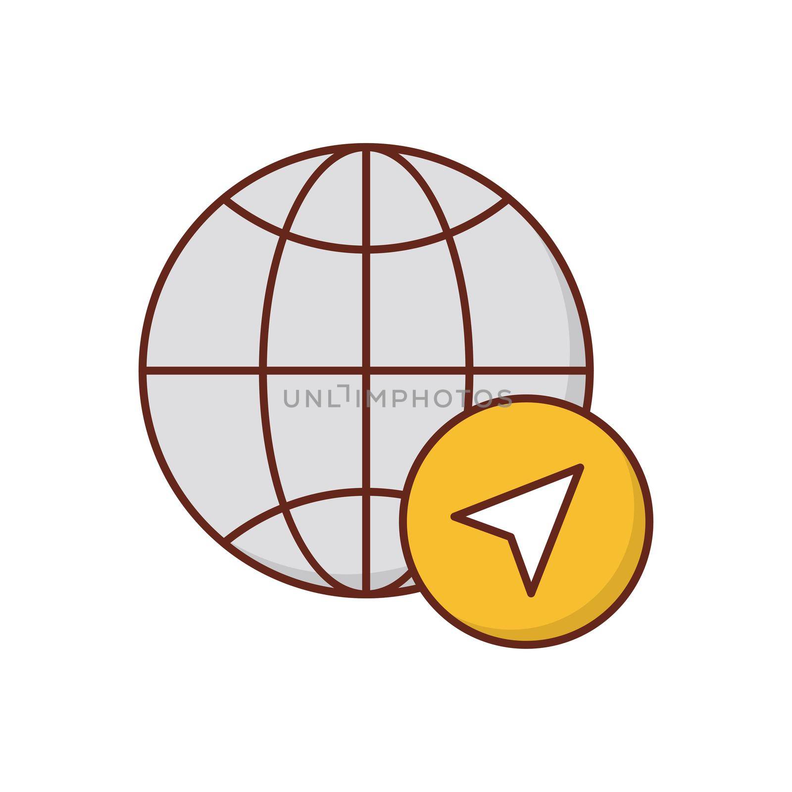 global vector flat color icon