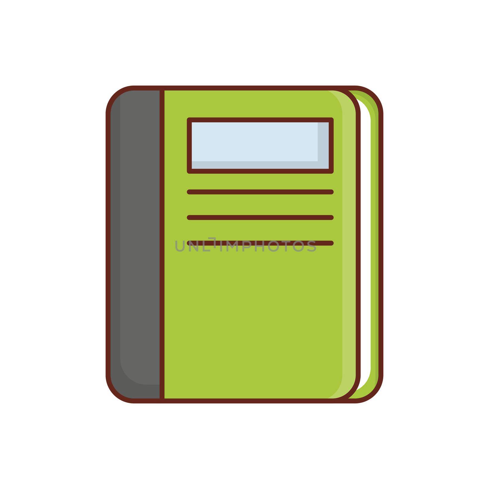 book vector flat color icon