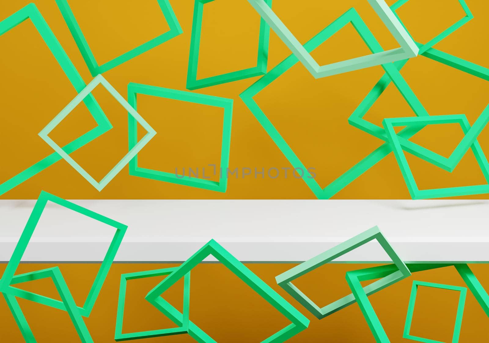 abstract mockup of green frames by asolano