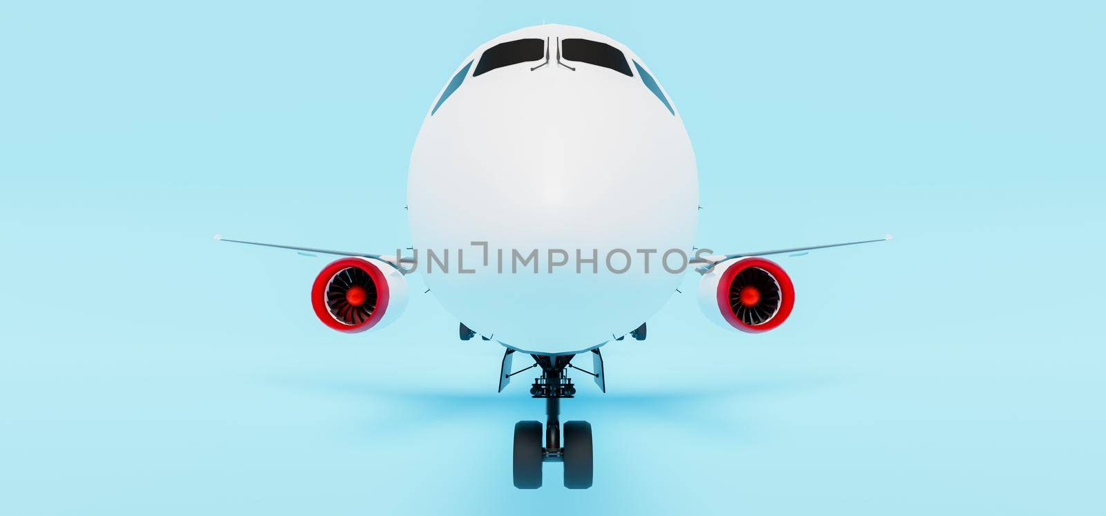 close-up of the nose of a passenger plane by asolano