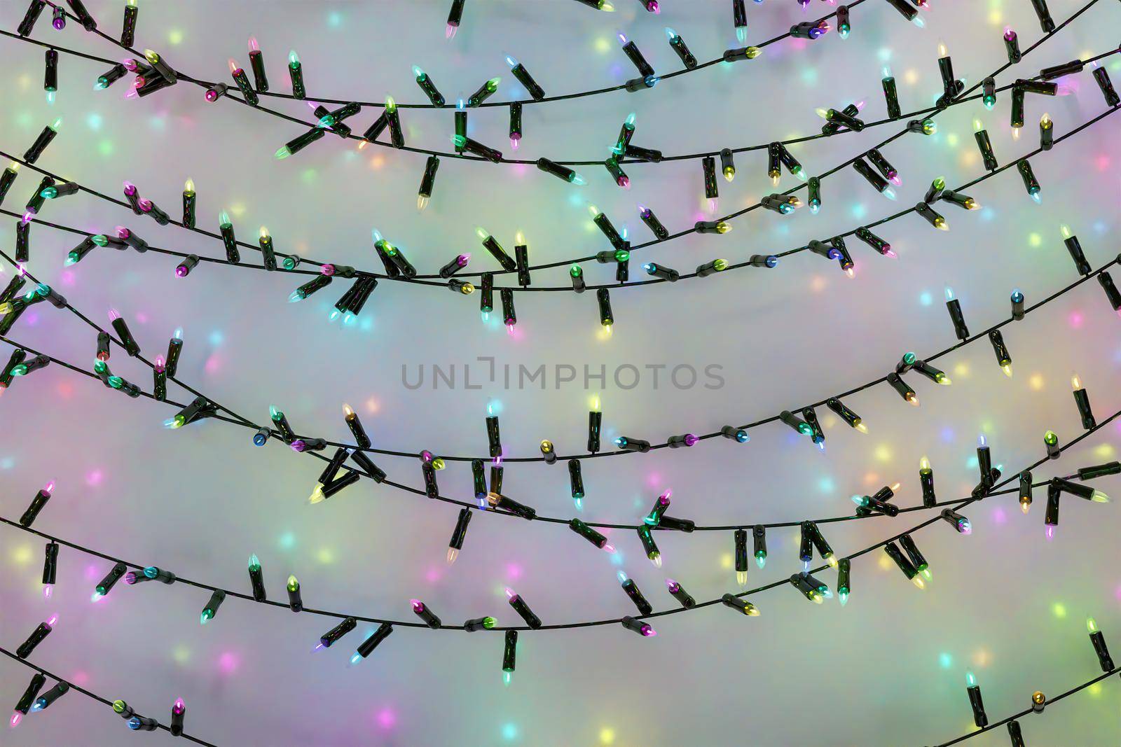 abstract background of christmas lights illuminated by asolano