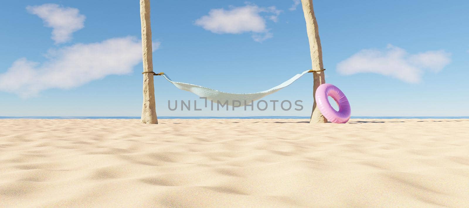 hammock between two palm trees on the beach by asolano