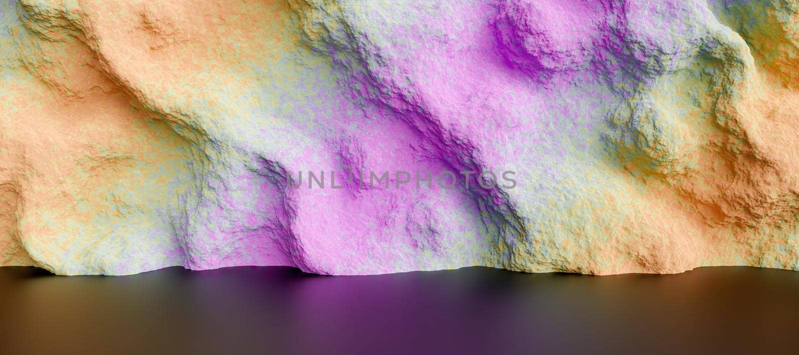 abstract background with rough and wavy wall in pastel colors. product display by asolano