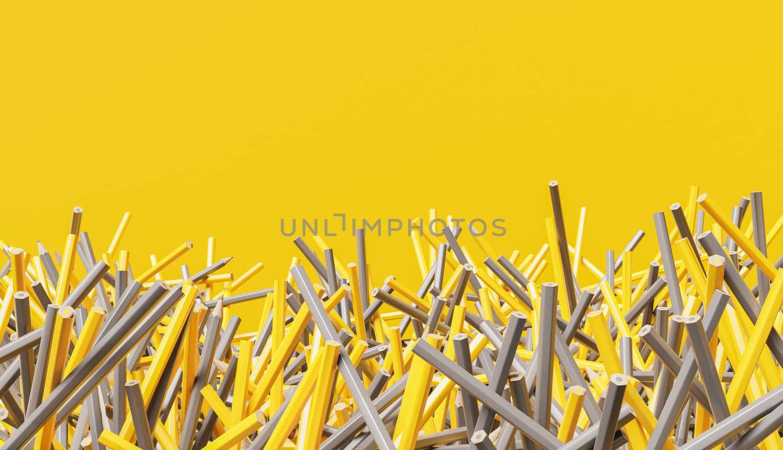 background of yellow and gray pencils by asolano