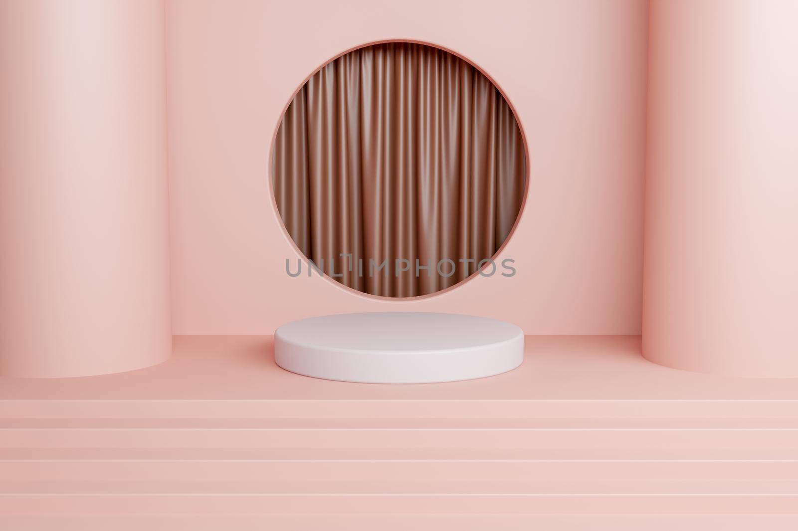 abstract mockup for product with curtains by asolano