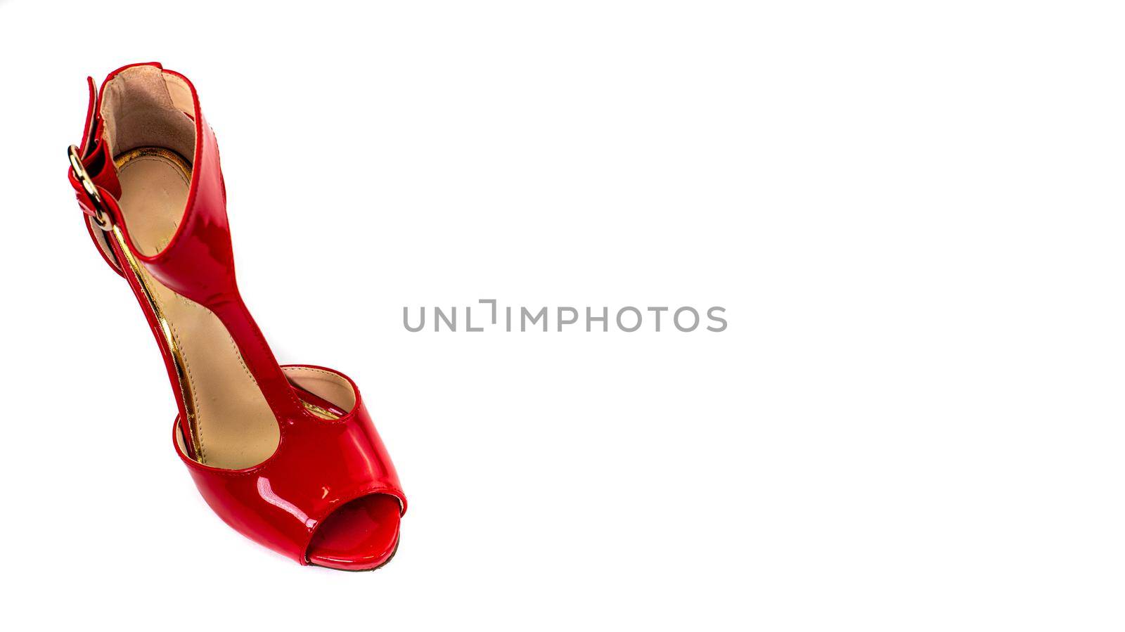 sandal with red patent heel by carfedeph