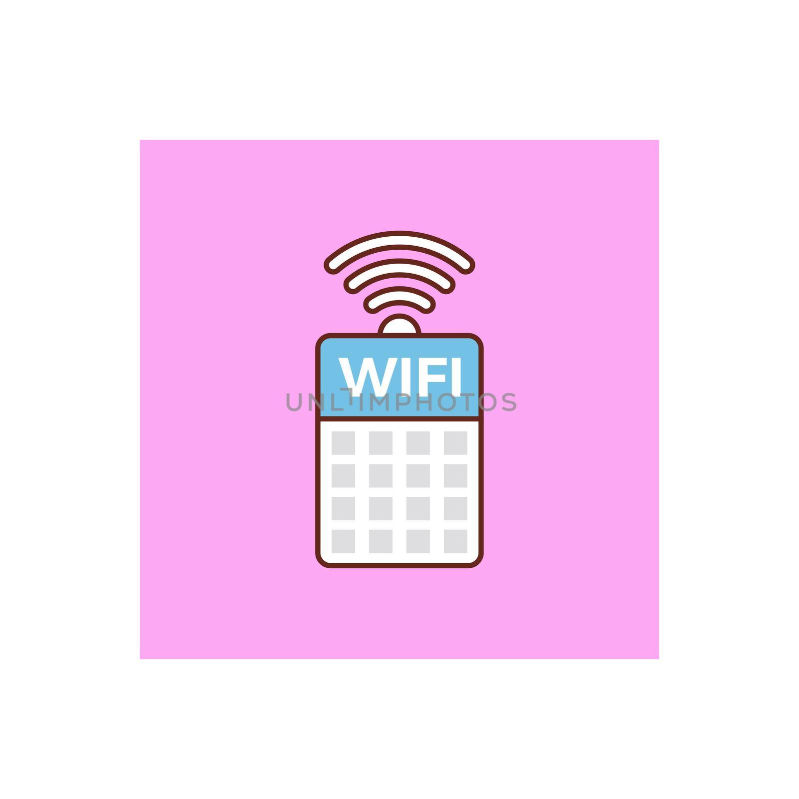 WIFI vector flat color icon