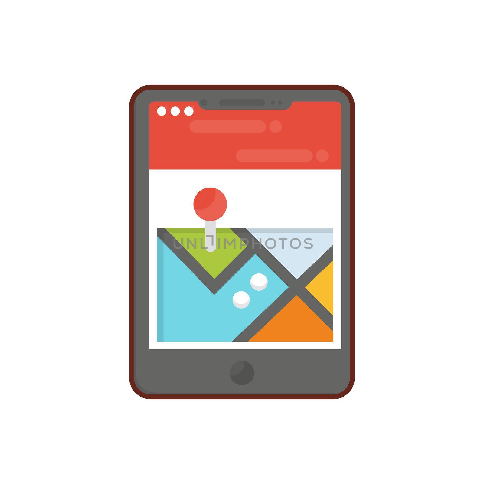 mobile vector flat color icon