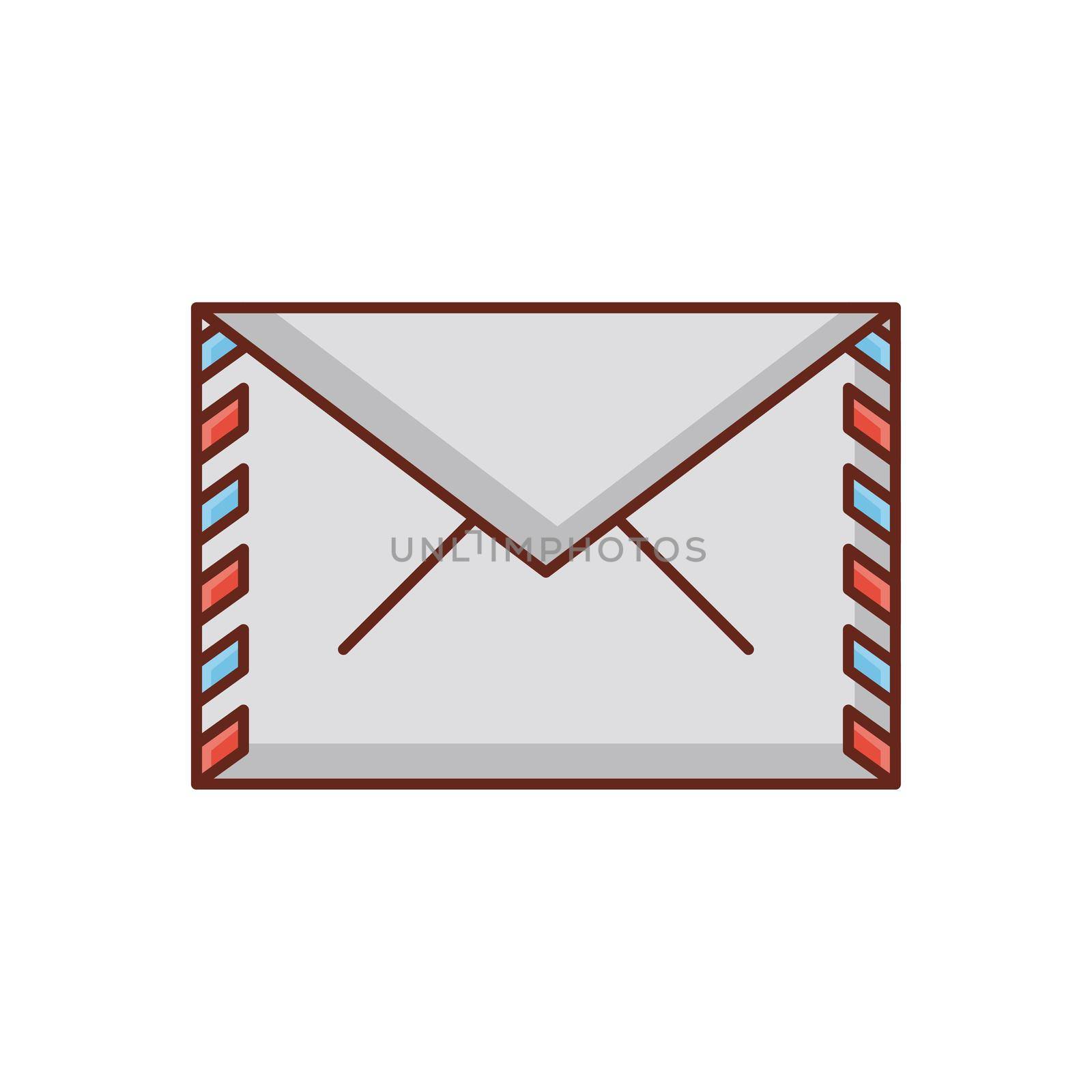 messae vector flat color icon