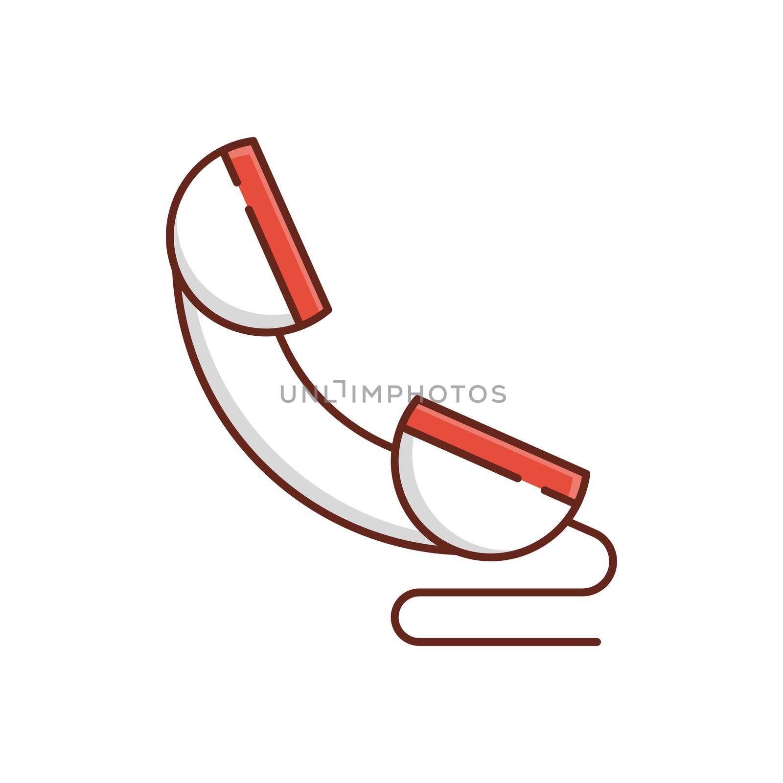 call vector flat color icon