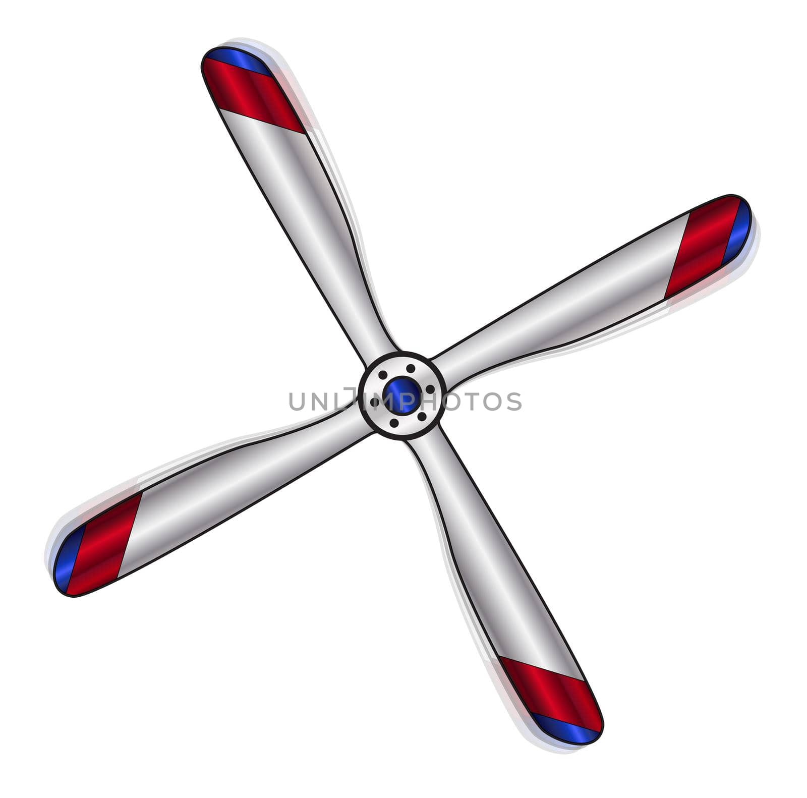 Airplane Four Blade Propeller.eps by Bigalbaloo