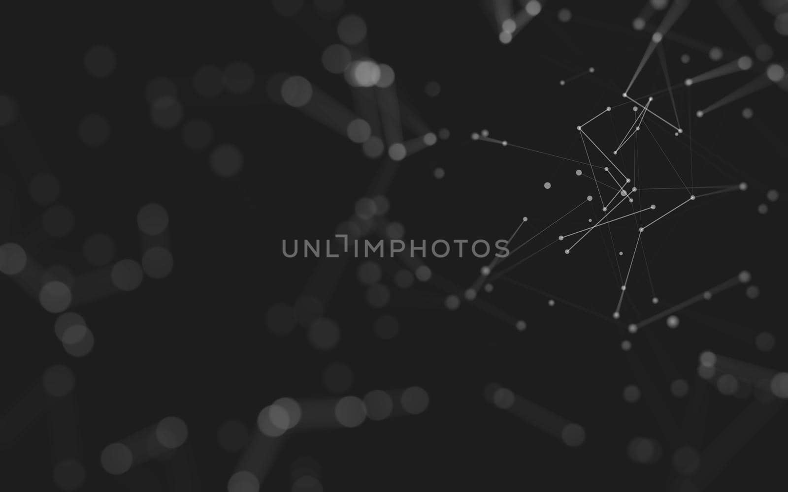 Abstract background. Molecules technology with polygonal shapes, connecting dots and lines. Connection structure. Big data visualization. 