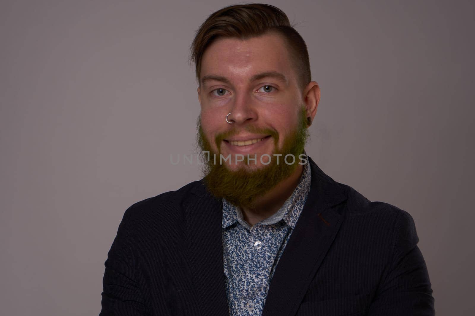 Business man self confidence posing office official. High quality photo