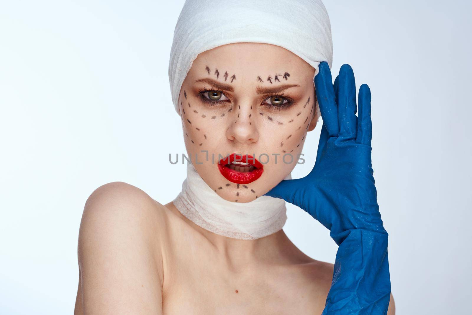 beautiful woman aesthetic facial surgery clinic body care studio lifestyle. High quality photo